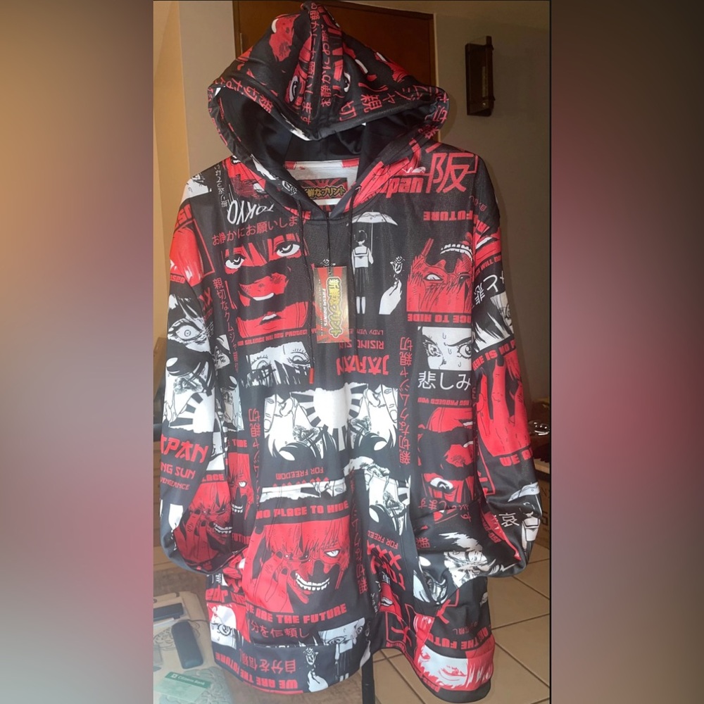 NWT Fresh Prints Of Tokyo By Drill Clothing Co. Anime Japan Rising Hoodies